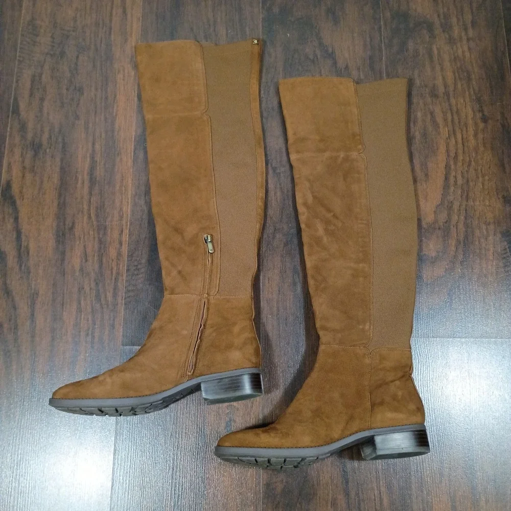 Sam Edelman Women's Pam Over the Knee Boots Brown Suede Women's‎ 9.5